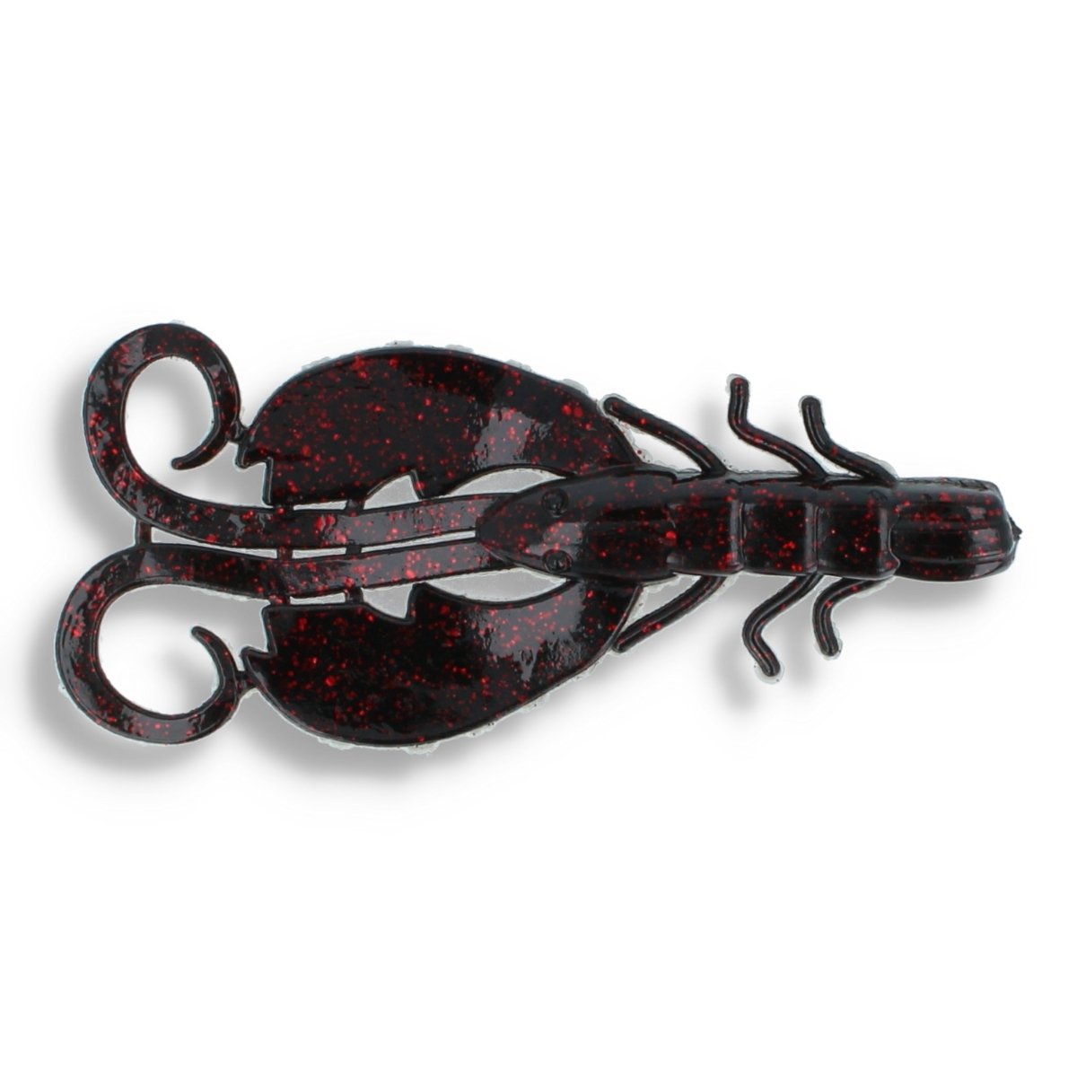 Berkley Crazy Legs Chigger Craw 4" Black Red Fleck - Kunstköder