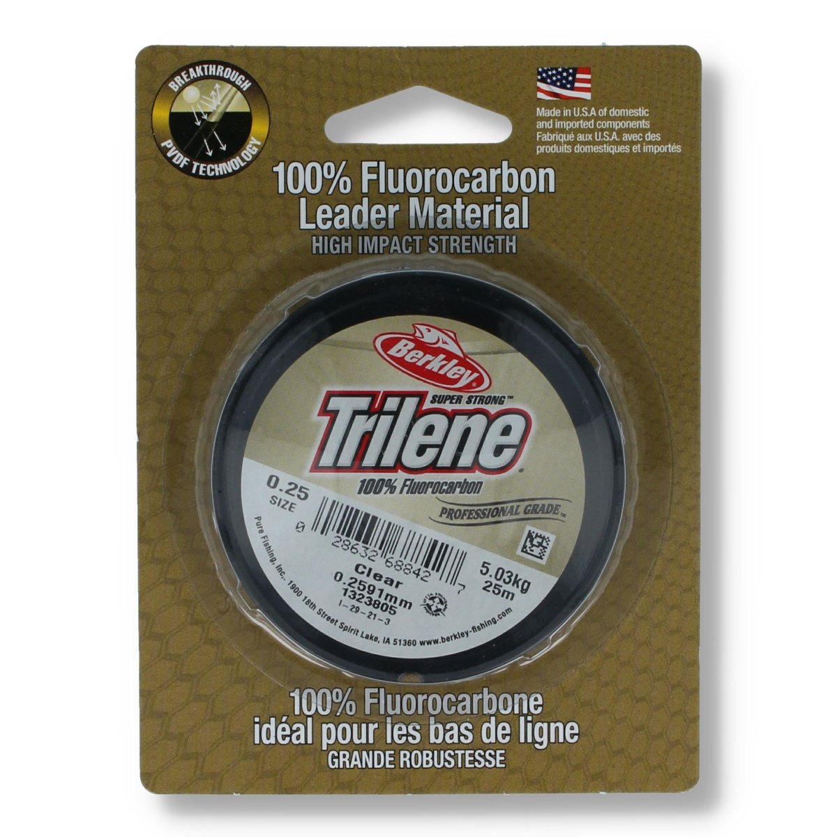 Berkley Trilene Fluorocarbon 25m 0.25mm - Haken & Zubehör