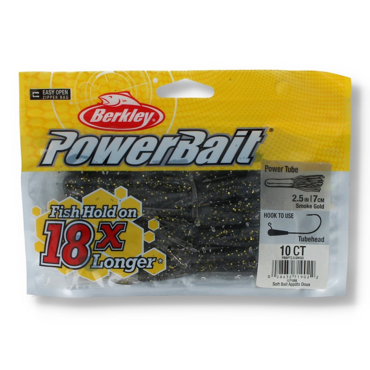 Berkley Power Tube 2,5" Smoke Gold - Kunstköder