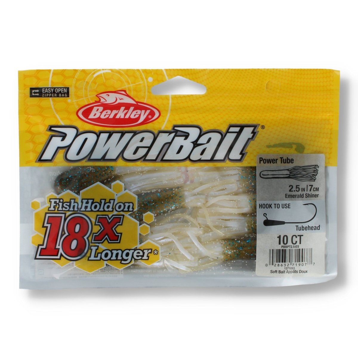 Berkley Power Tube 2,5" Emerald Shiner - Kunstköder