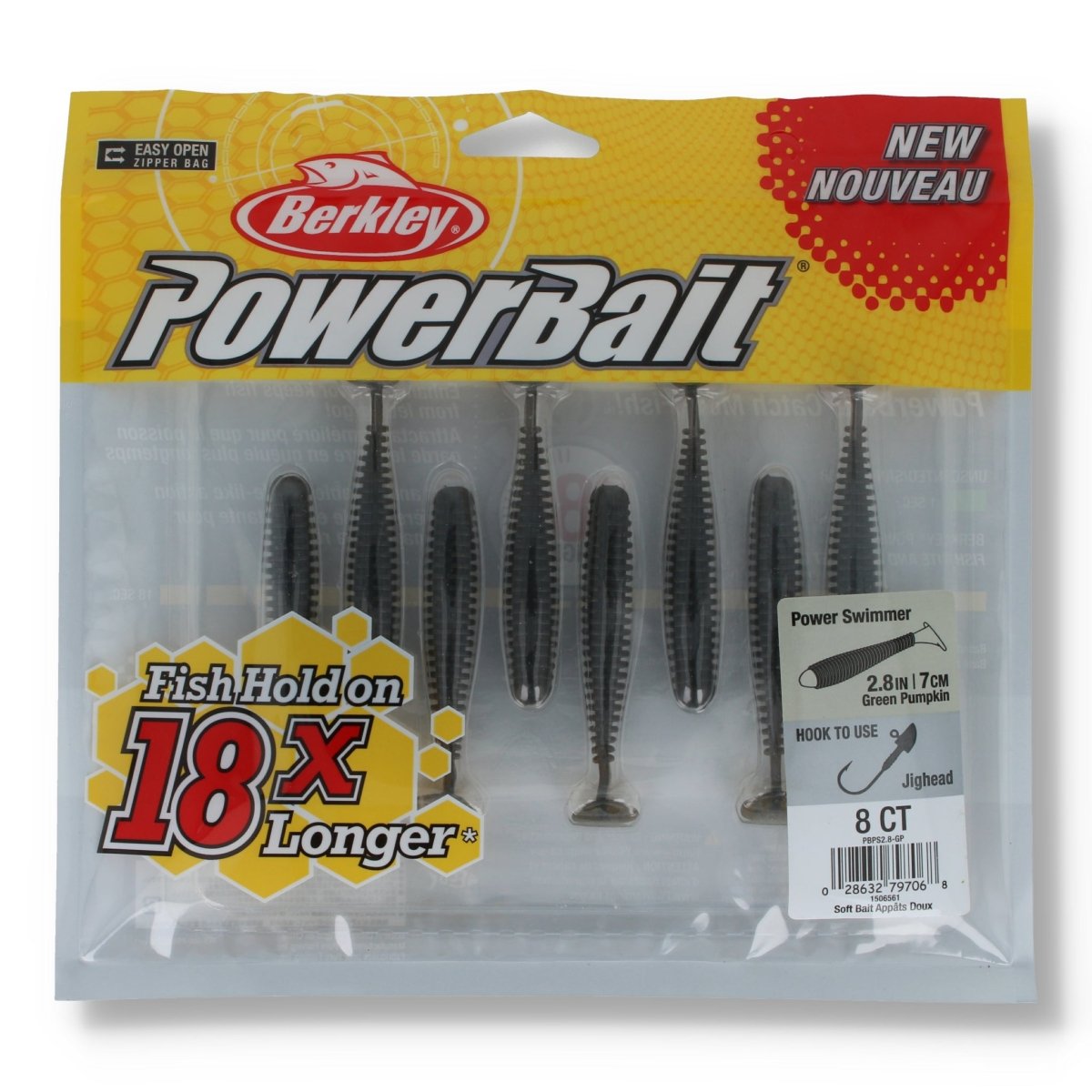 Berkley PowerBait Power Swimmer 2,8" Green Pumpkin - Kunstköder