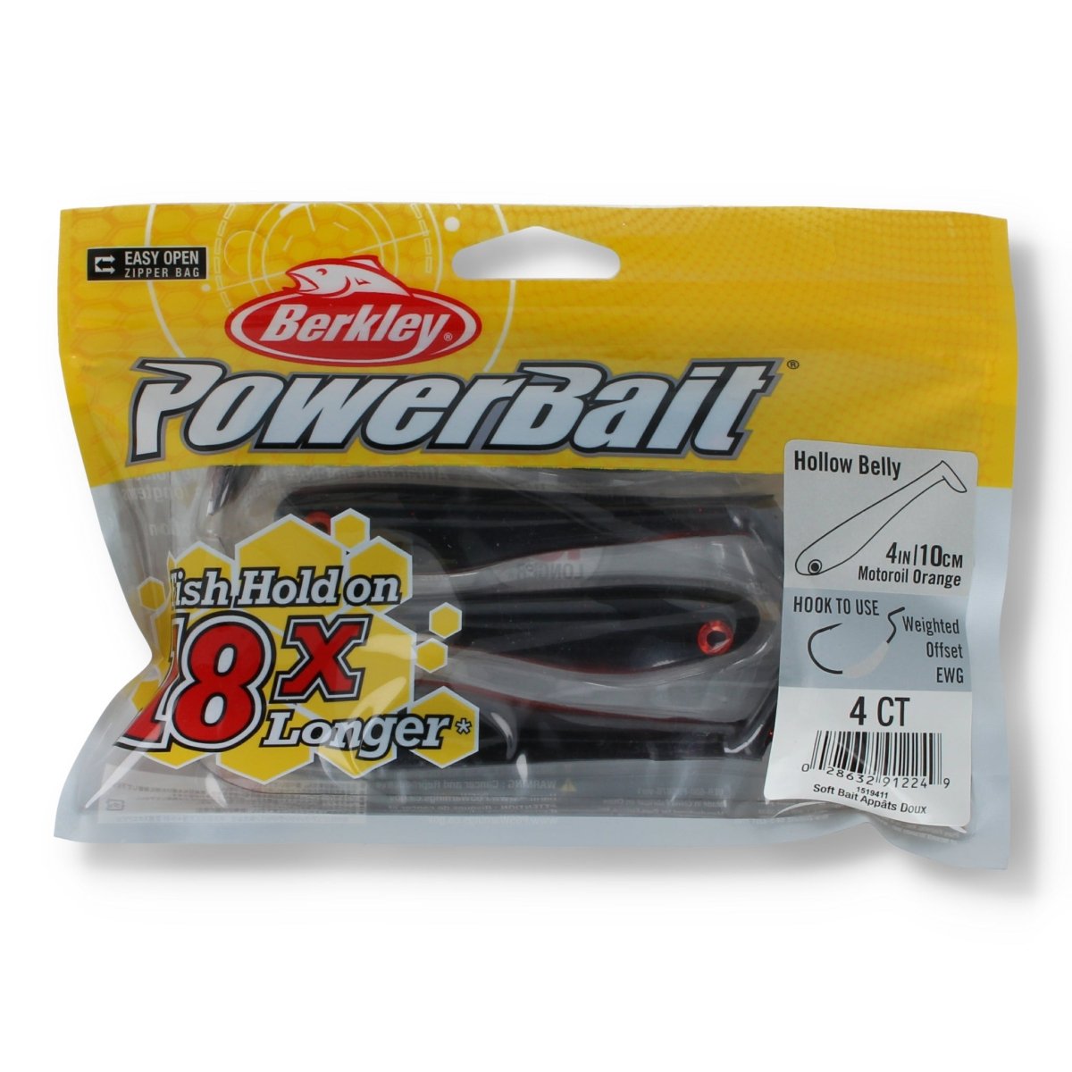 Berkley Hollow Belly 4" Motoroil Orange - Kunstköder