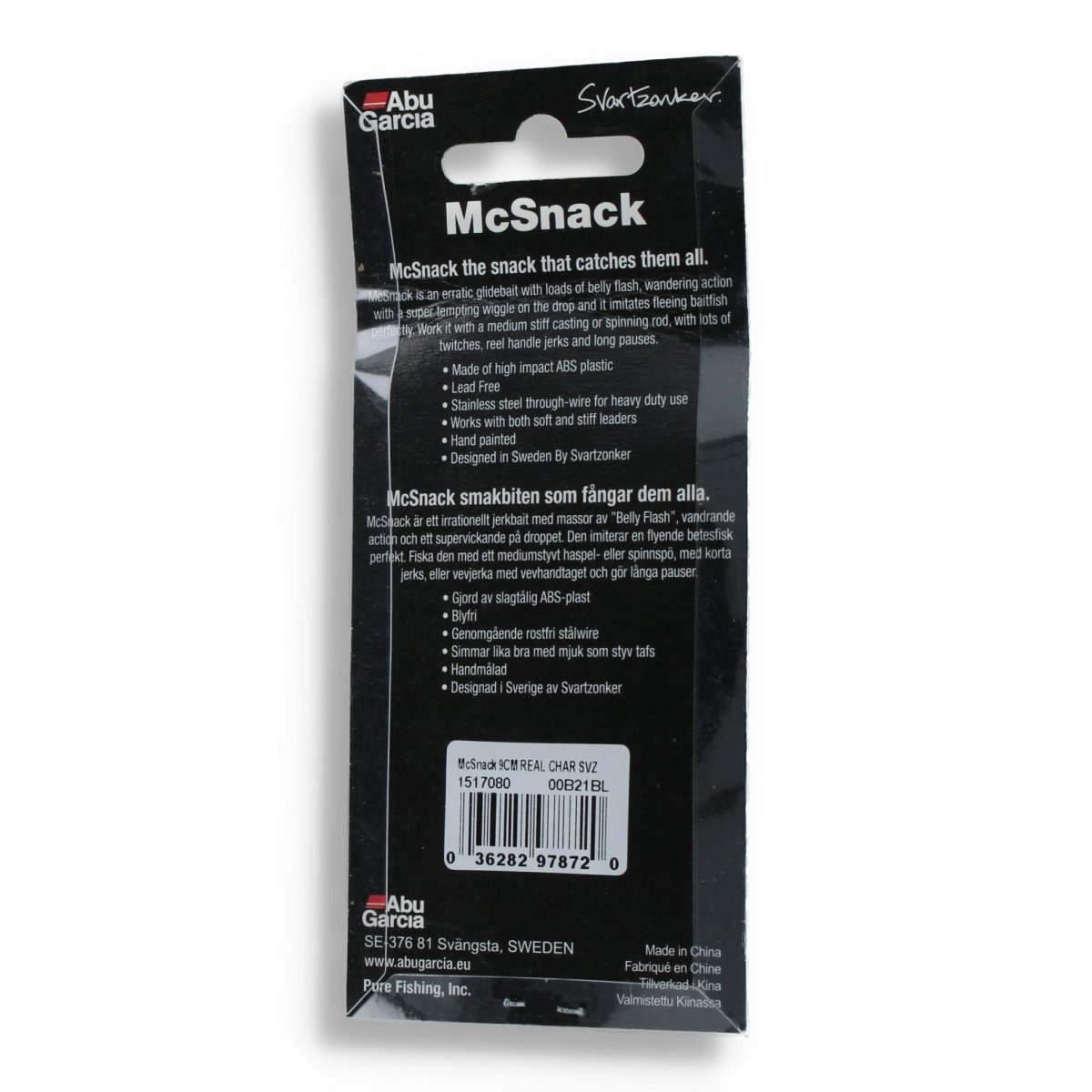 Abu Garcia Svartzonker McSnack 3,5" Real Char - Kunstköder