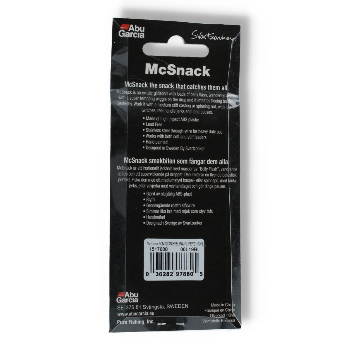 Abu Garcia Svartzonker McSnack 3,5" Sign Evelina FL Perch - Kunstköder