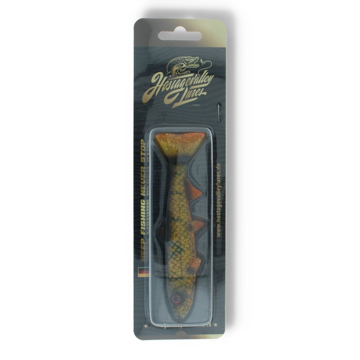 Hostagevalley Lures Troubletail 14cm (5,5") Natural Perch - Kunstköder