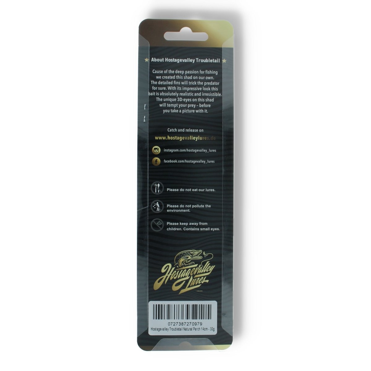 Hostagevalley Lures Troubletail 14cm (5,5") Natural Perch - Kunstköder