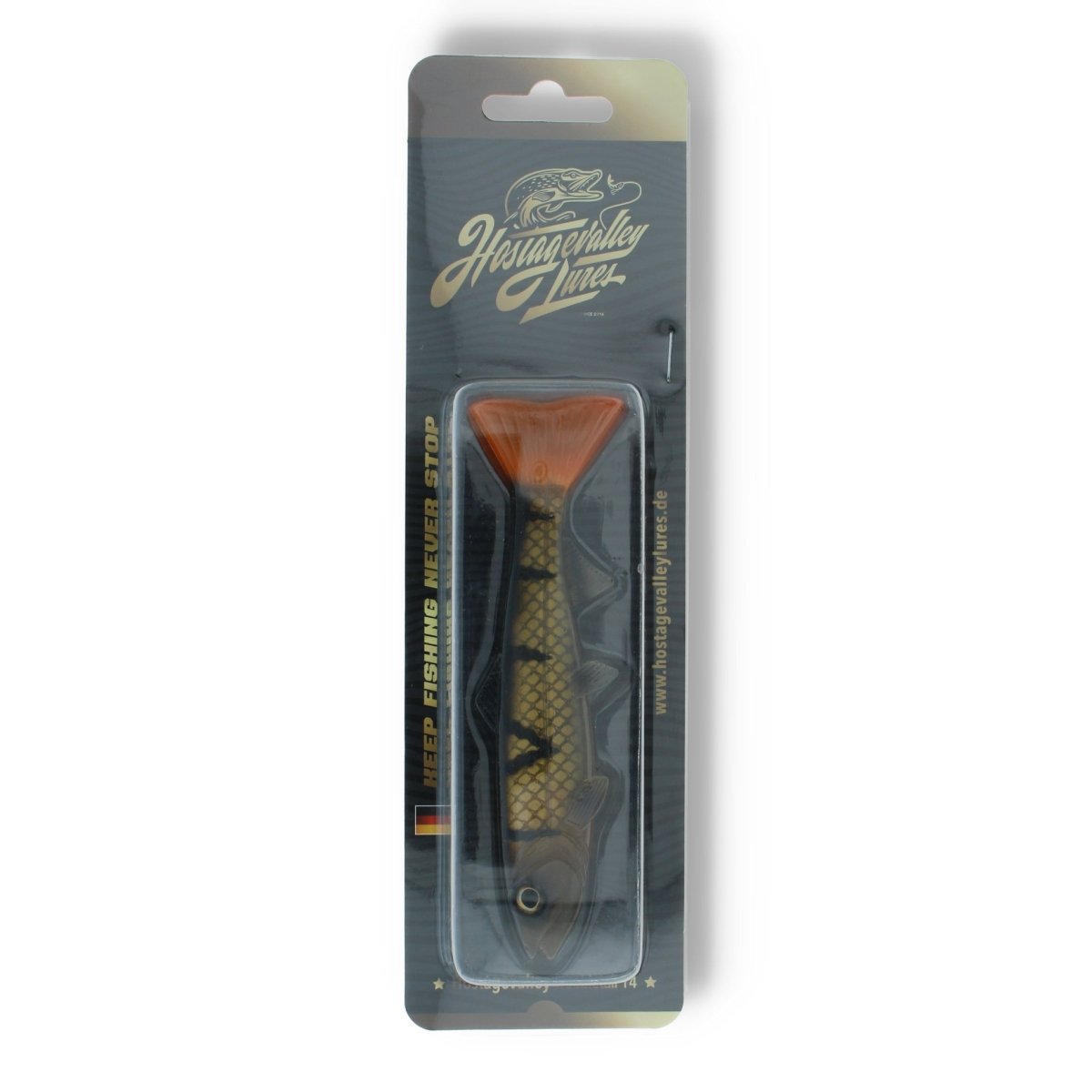 Hostagevalley Lures Troubletail 14cm (5,5") Transparent Perch - Kunstköder