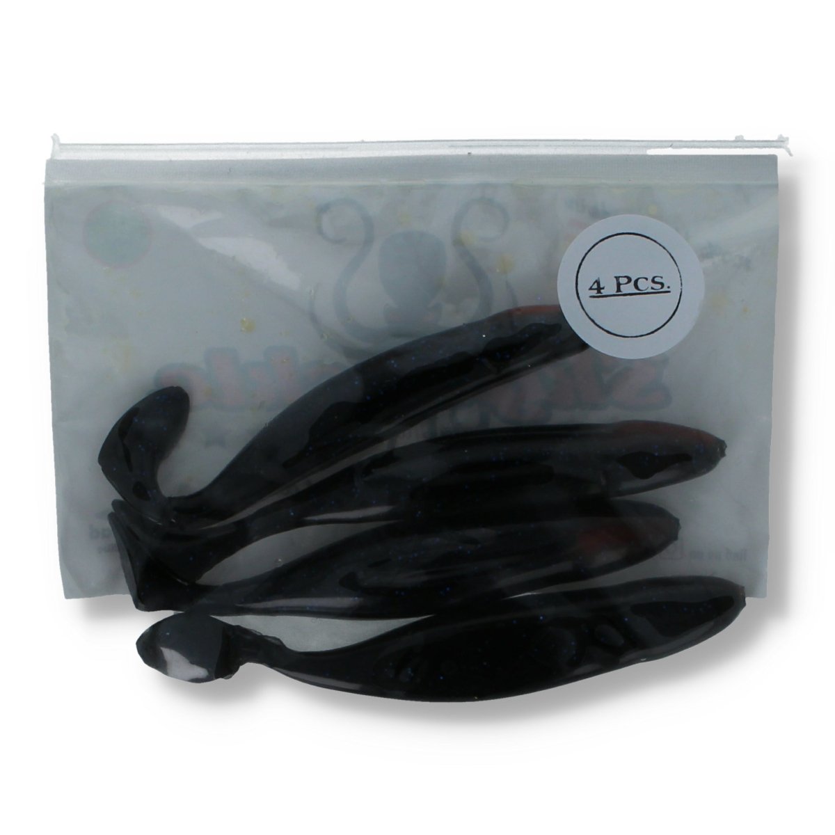 Skytackle Bazzoka Shad 4" Black and Blue - Kunstköder