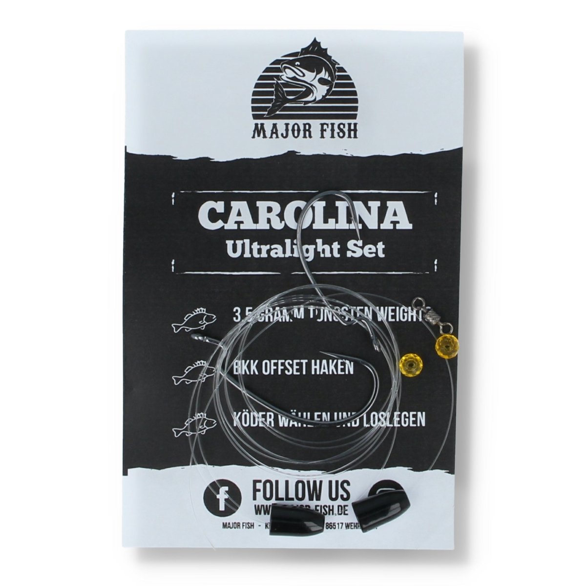 Major Fish Carolina Ultralight Set 3.5g Tungsten - Haken & Zubehör