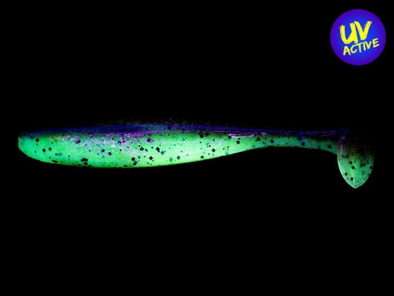 Keitech Easy Shiner 3" (7,5cm) Green Pumpkin / Chartreuse - Kunstköder