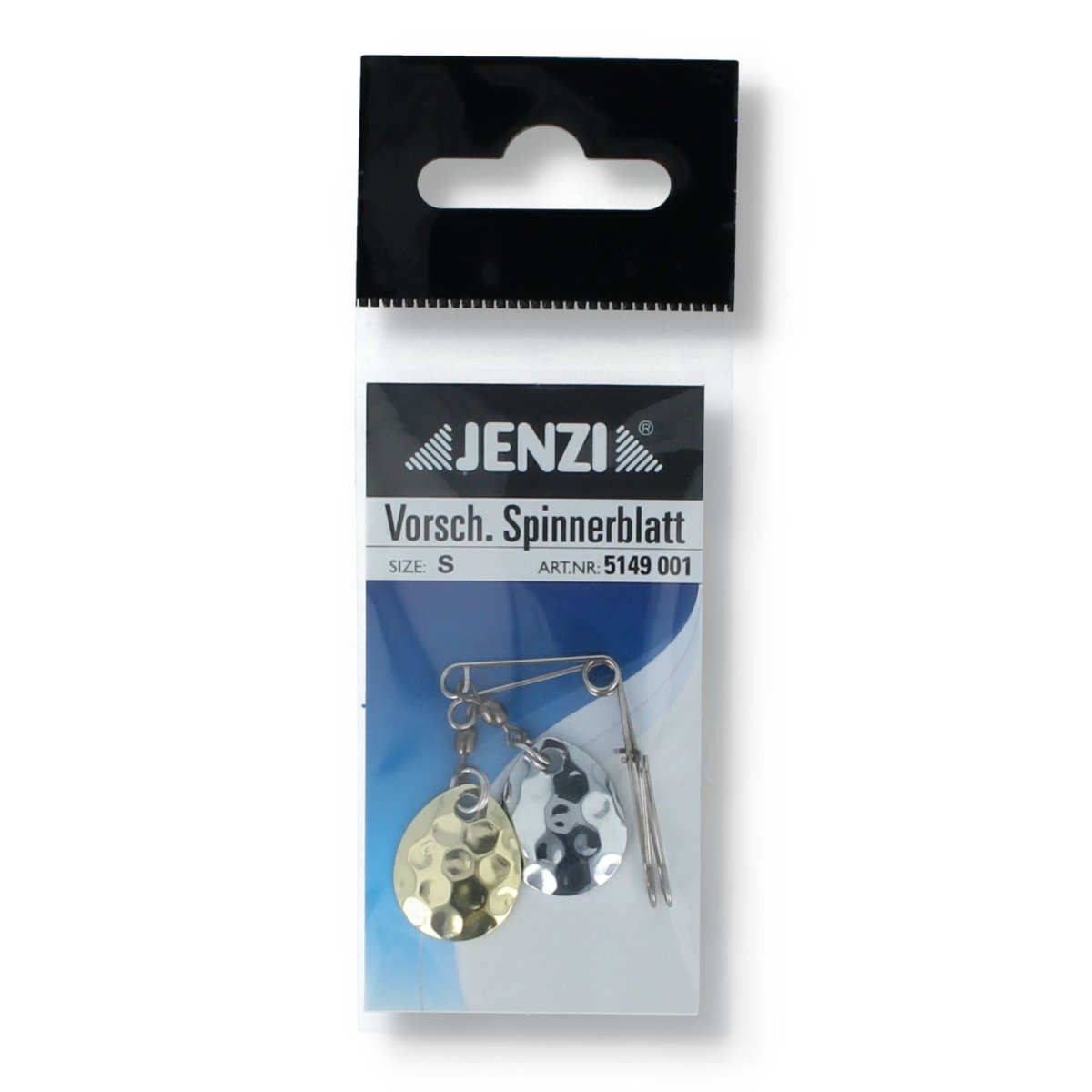 Jenzi Vorschaltbares Spinnerblatt S Gold Silber - Haken & Zubehör