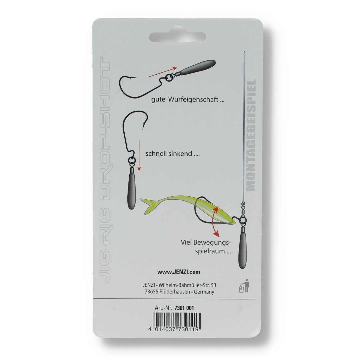 Jenzi Drop Shot Jig Rig 3.5g 1 - Haken & Zubehör