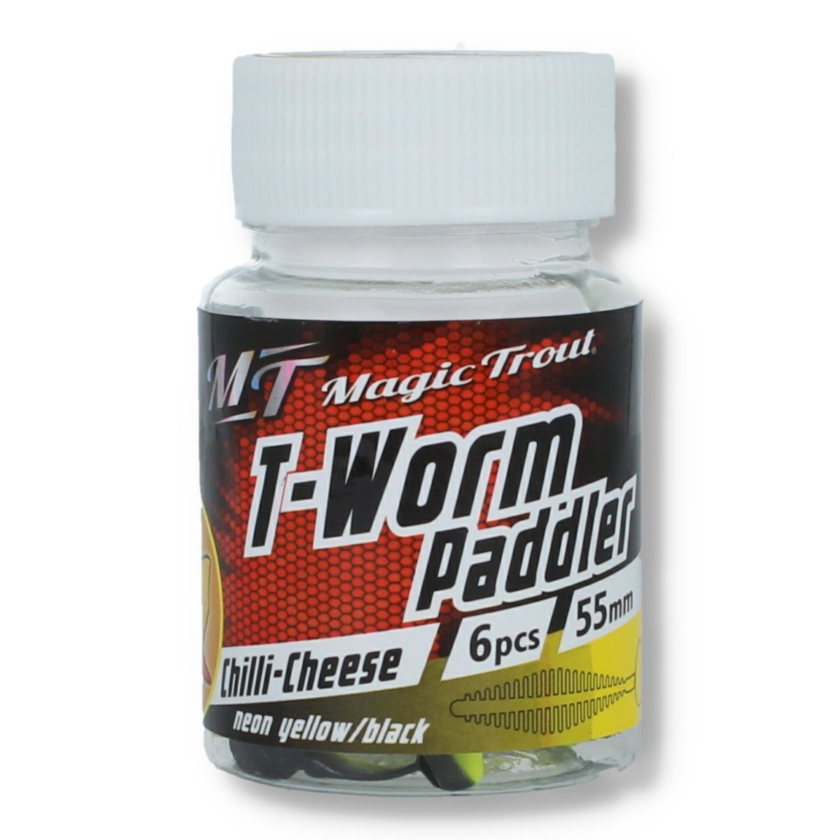Quantum Magic Trout T - Worm Paddler 2,2" Chilli Cheese - Kunstköder