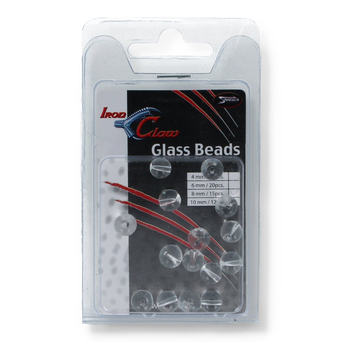 Iron Claw Glass Beads 8mm - Haken & Zubehör