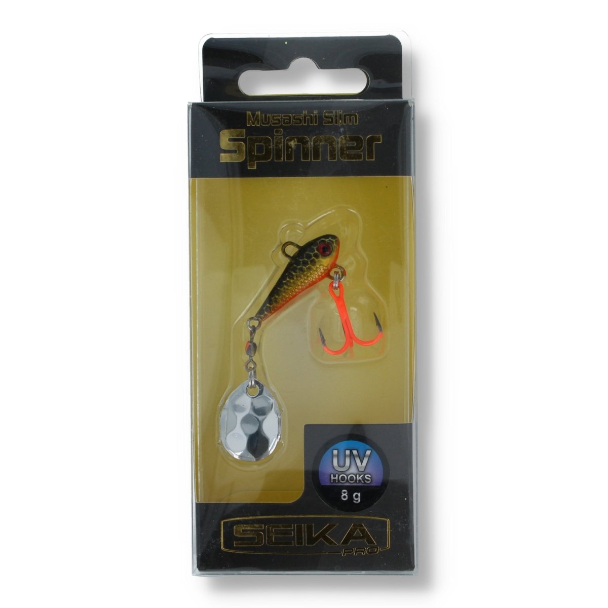 Seika Pro Musashi Slim Spinner 8g Blood Roach (8g) - Kunstköder