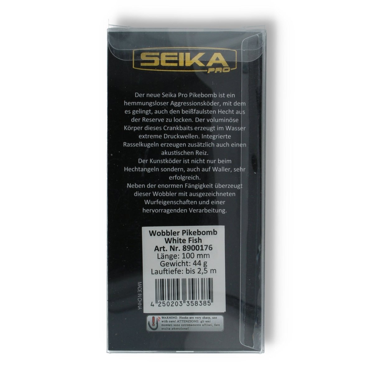 Seika Pro Pikebomb 4" White Fish - Kunstköder