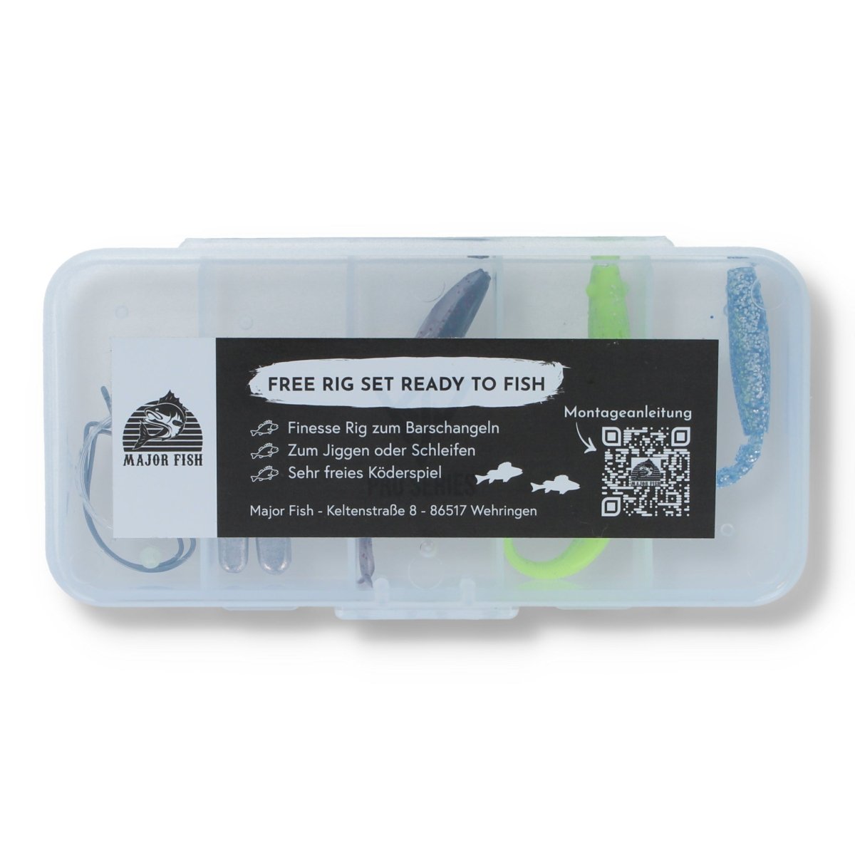 Major Fish Free Rig Set Ready To Fish Mix - Kunstköder