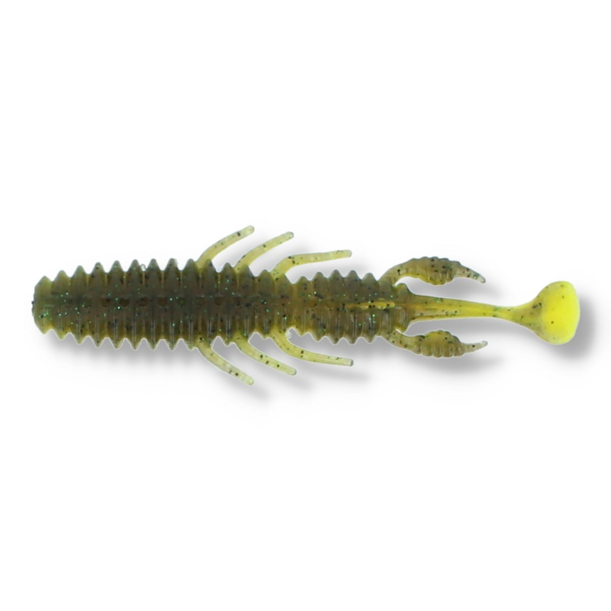 Flash Union Abacus Shad 2,8" 011 Green Pumpkin Pepper Green Flake - Kunstköder