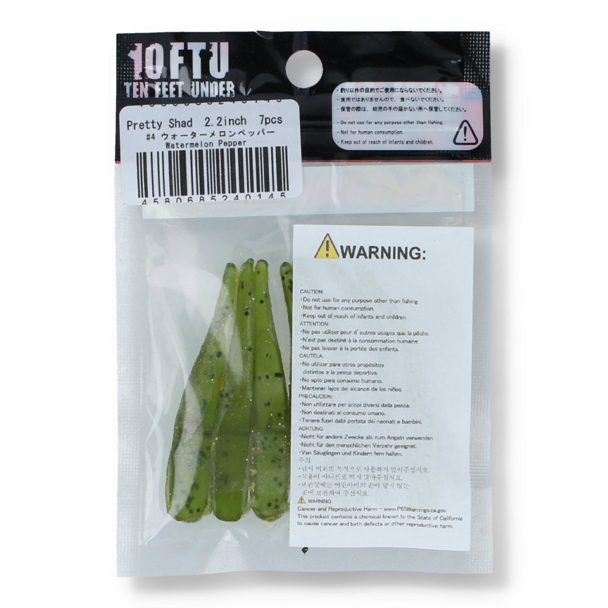 10Ten Feet Under Pretty Shad 2,2" Watermelon Pepper - Kunstköder