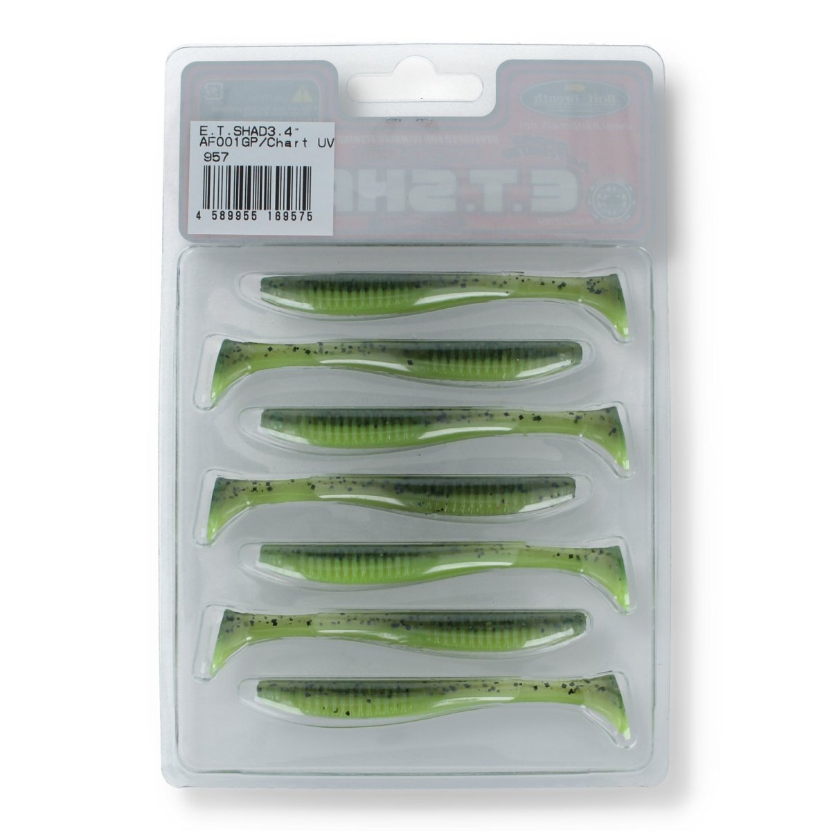 Bait Breath E.T.Shad 3,4" AF001 GP/Chart UV - Kunstköder