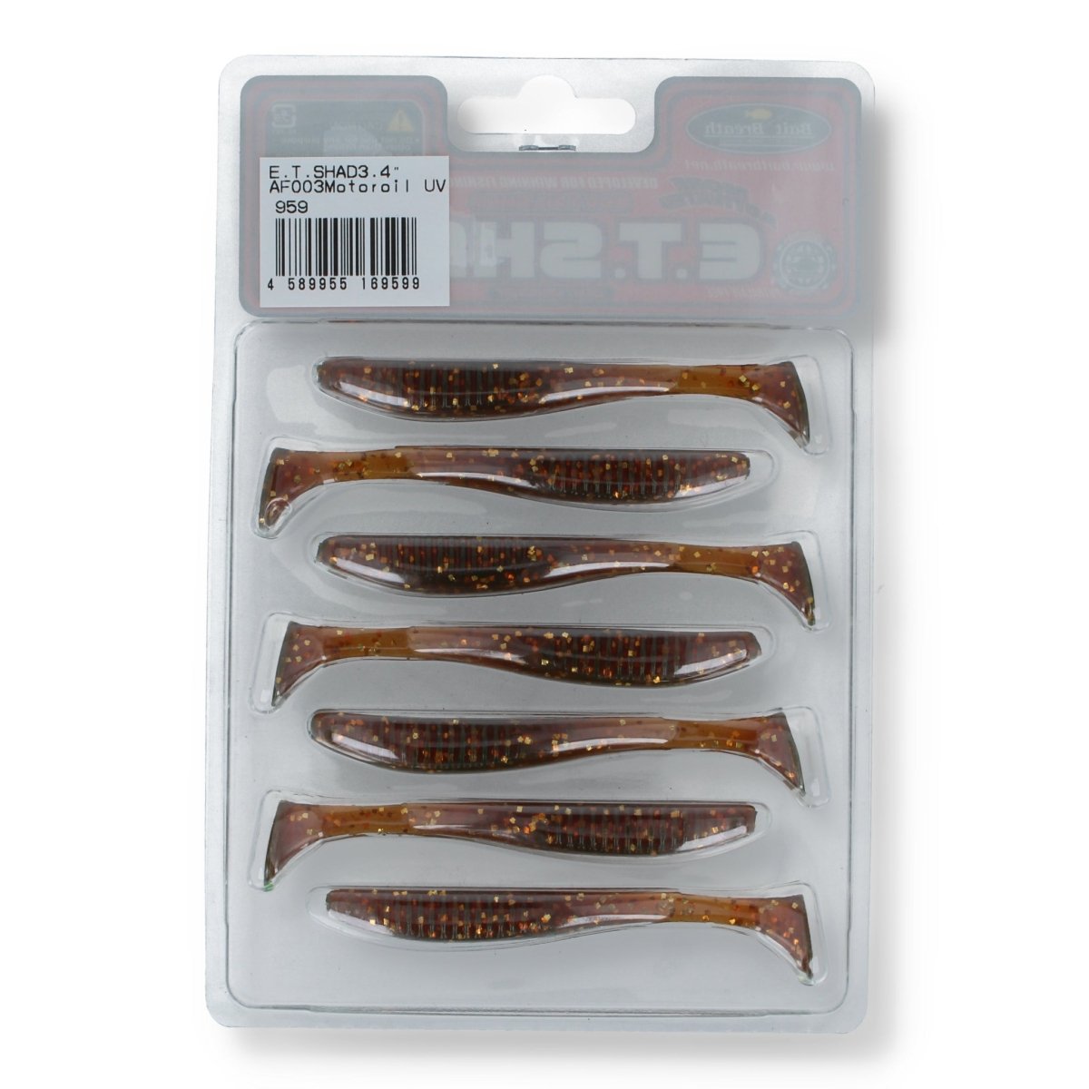 Bait Breath E.T.Shad 3,4" AF003 Motoroil UV - Kunstköder