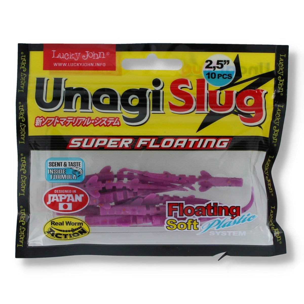 Lucky John Unagi Slug 2,5" F04 Purple - Kunstköder