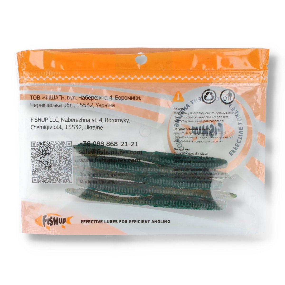 Fish Up Scaly Fat 4,3" Motor Oil Pepper - Kunstköder