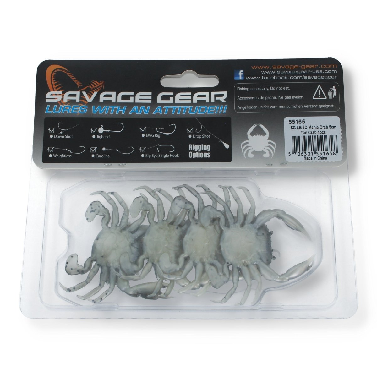 Savage Gear Manic Crab 2" Tan Crab - Kunstköder