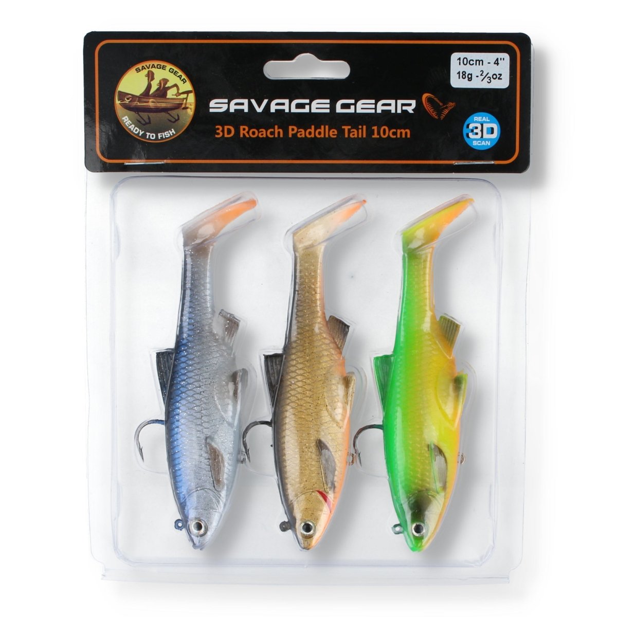 Savage Gear 3D Roach Paddle Tail Kit 4" Mix - Kunstköder