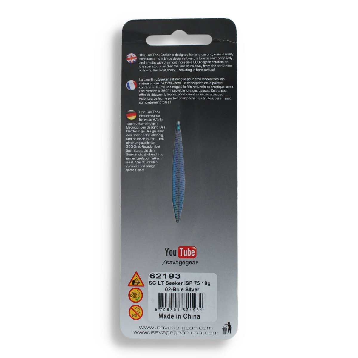 Savage Gear Savage Salt 3D Line - Thru Seeker 3" 02 Blue Silver - Kunstköder