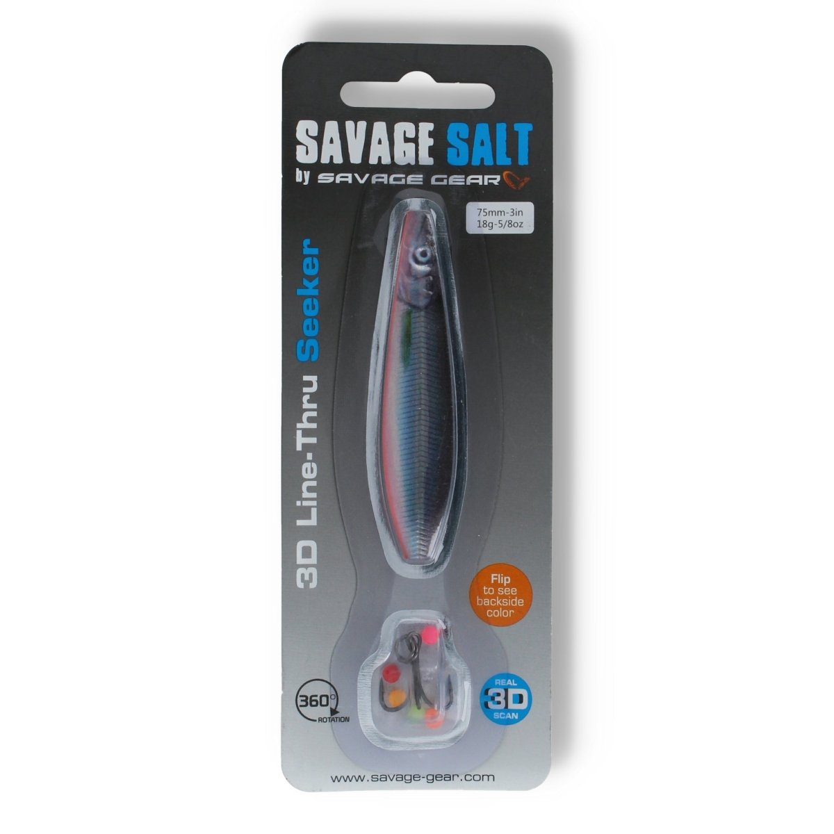 Savage Gear Savage Salt 3D Line - Thru Seeker 3" 03 Red & Black - Kunstköder