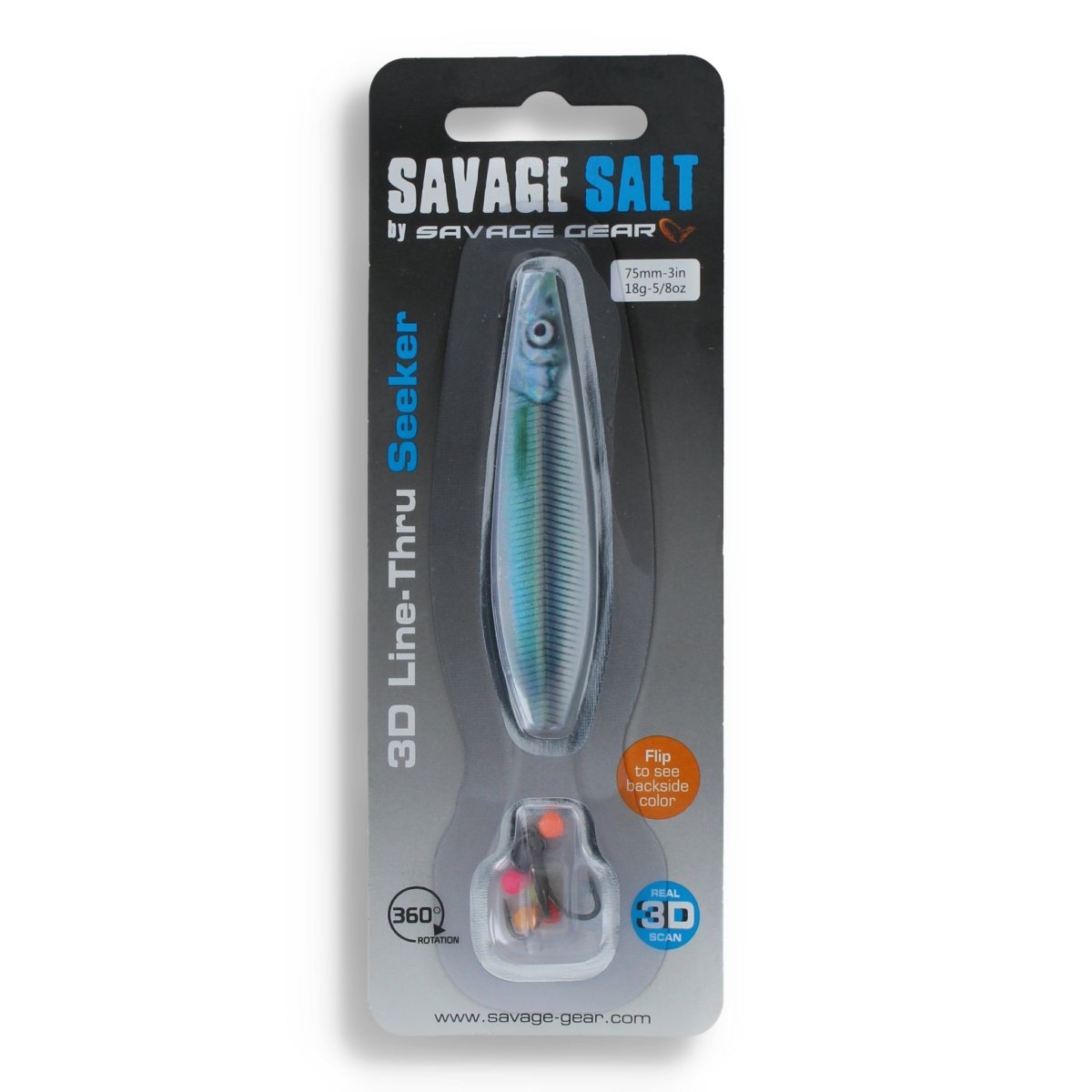 Savage Gear Savage Salt 3D Line - Thru Seeker 3" 04 White Sandeel - Kunstköder