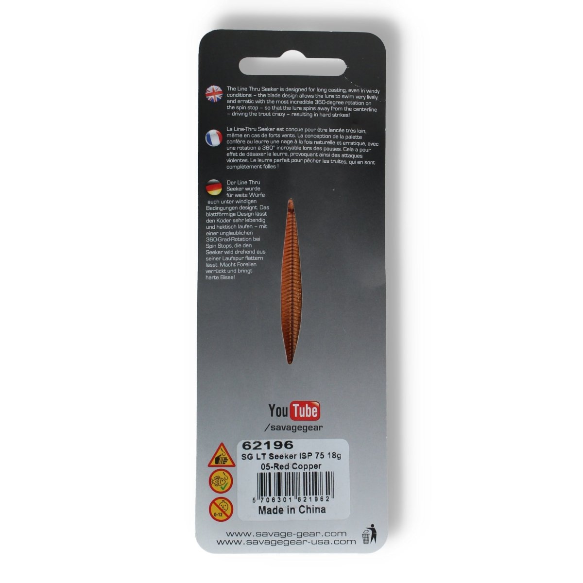 Savage Gear Savage Salt 3D Line - Thru Seeker 3" 05 Red Copper - Kunstköder