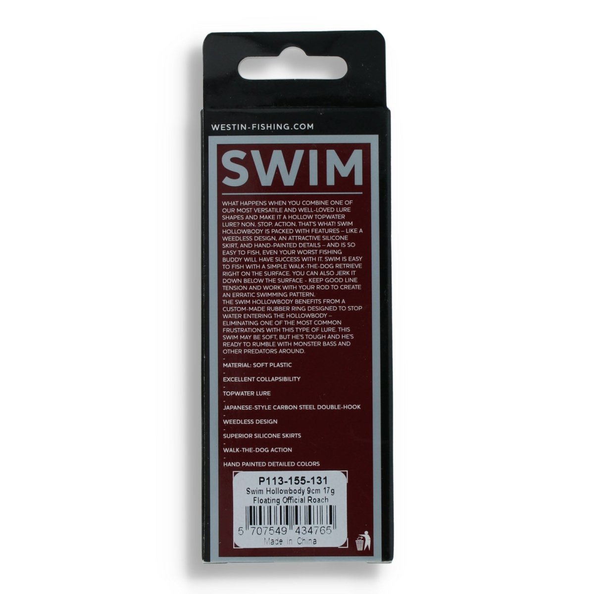 Westin Swim Hollowbody 9cm (3,5") - Floating Official Roach - Kunstköder