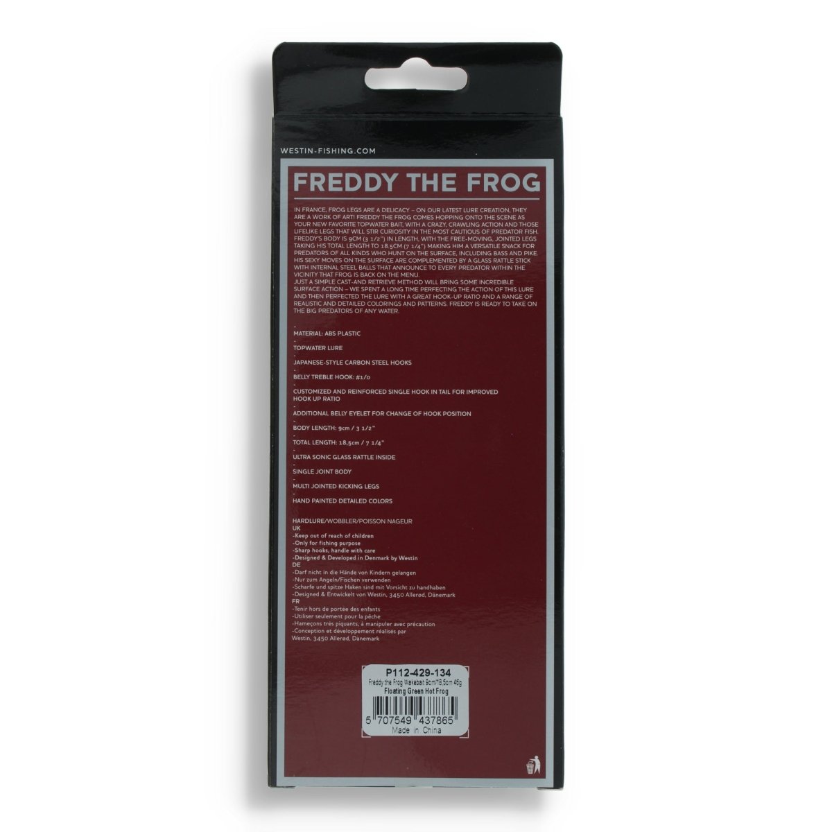 Westin Freddy the Frog Wakebait 7,3" Green Hot Frog - Kunstköder