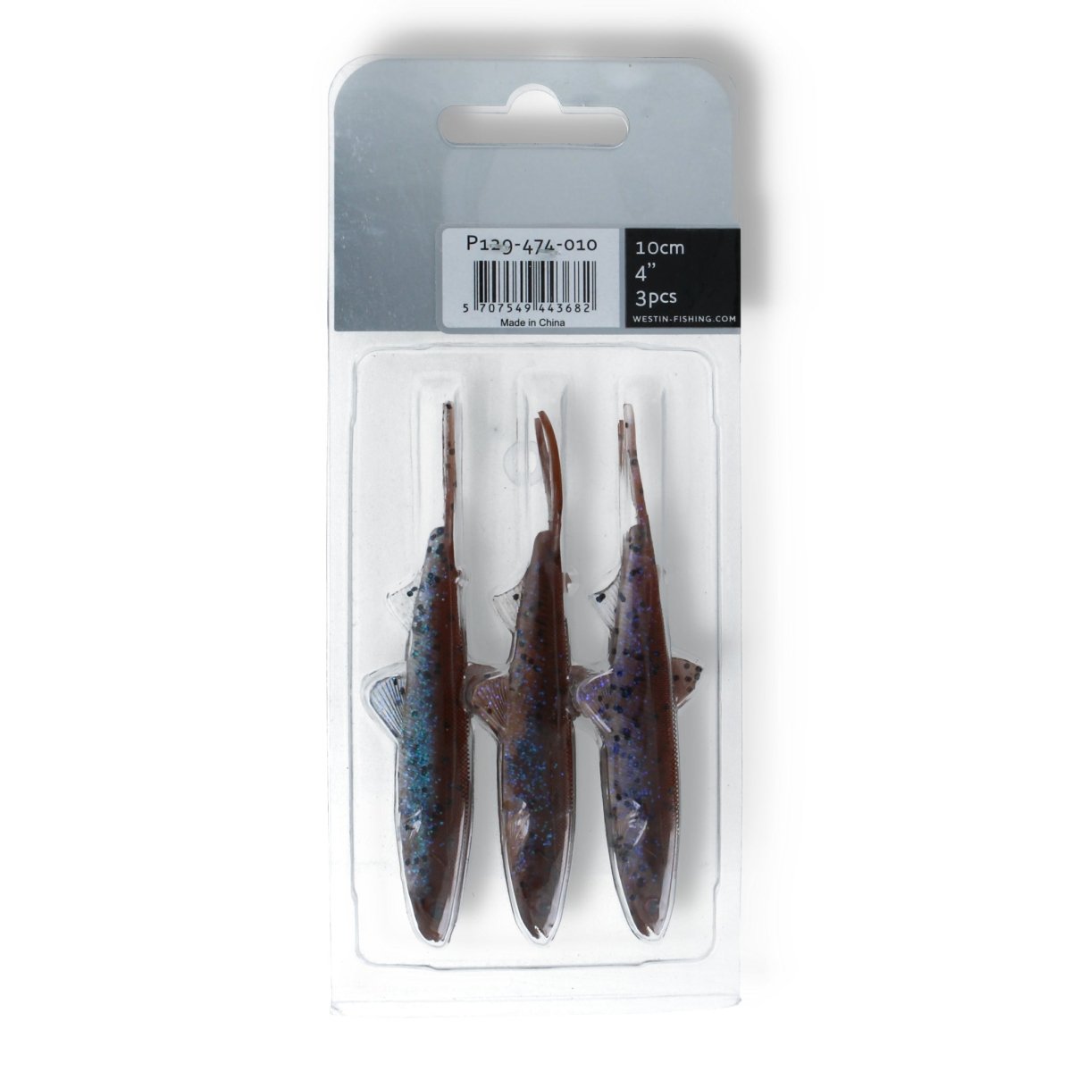 Westin Hypoteez 4" V Tail Bait Pearl - Kunstköder