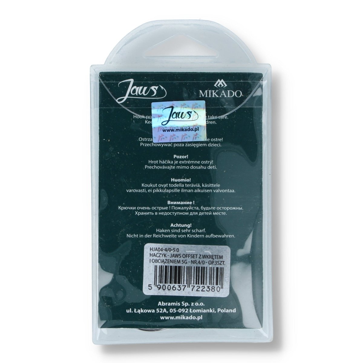 Mikado Jaws Offset With Spring & Lead 5g 4/0 - Haken & Zubehör