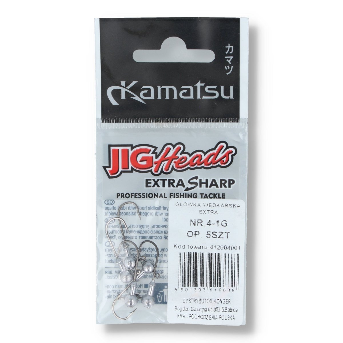 Kamatsu Jig Heads 4 1g - Haken & Zubehör