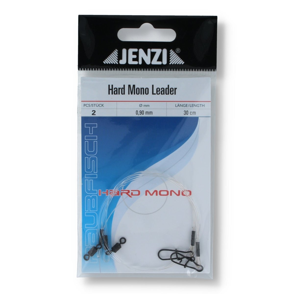 Jenzi Hard Mono Leader 30cm 0.9mm - Haken & Zubehör