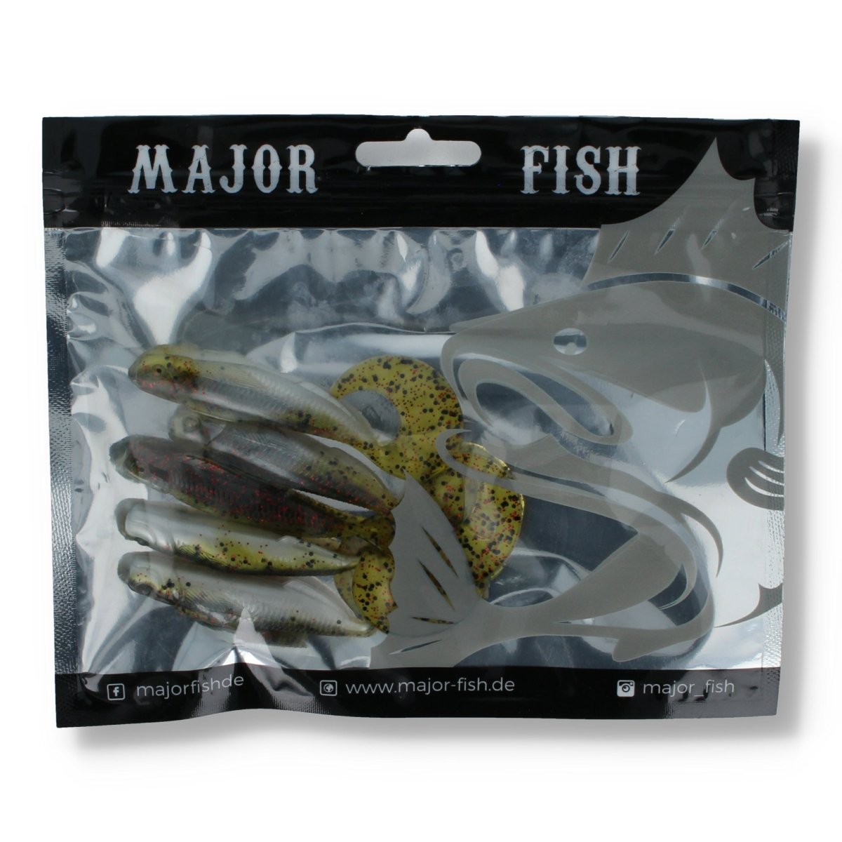 Major Fish K.P Baits Mud Minnow 3,5" Brown White - Kunstköder