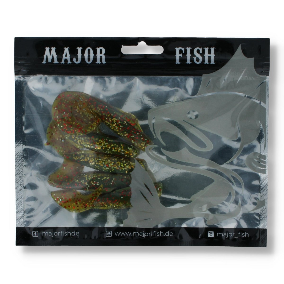 Major Fish K.P Baits Mud Minnow 3,5" Green Motoroil - Kunstköder