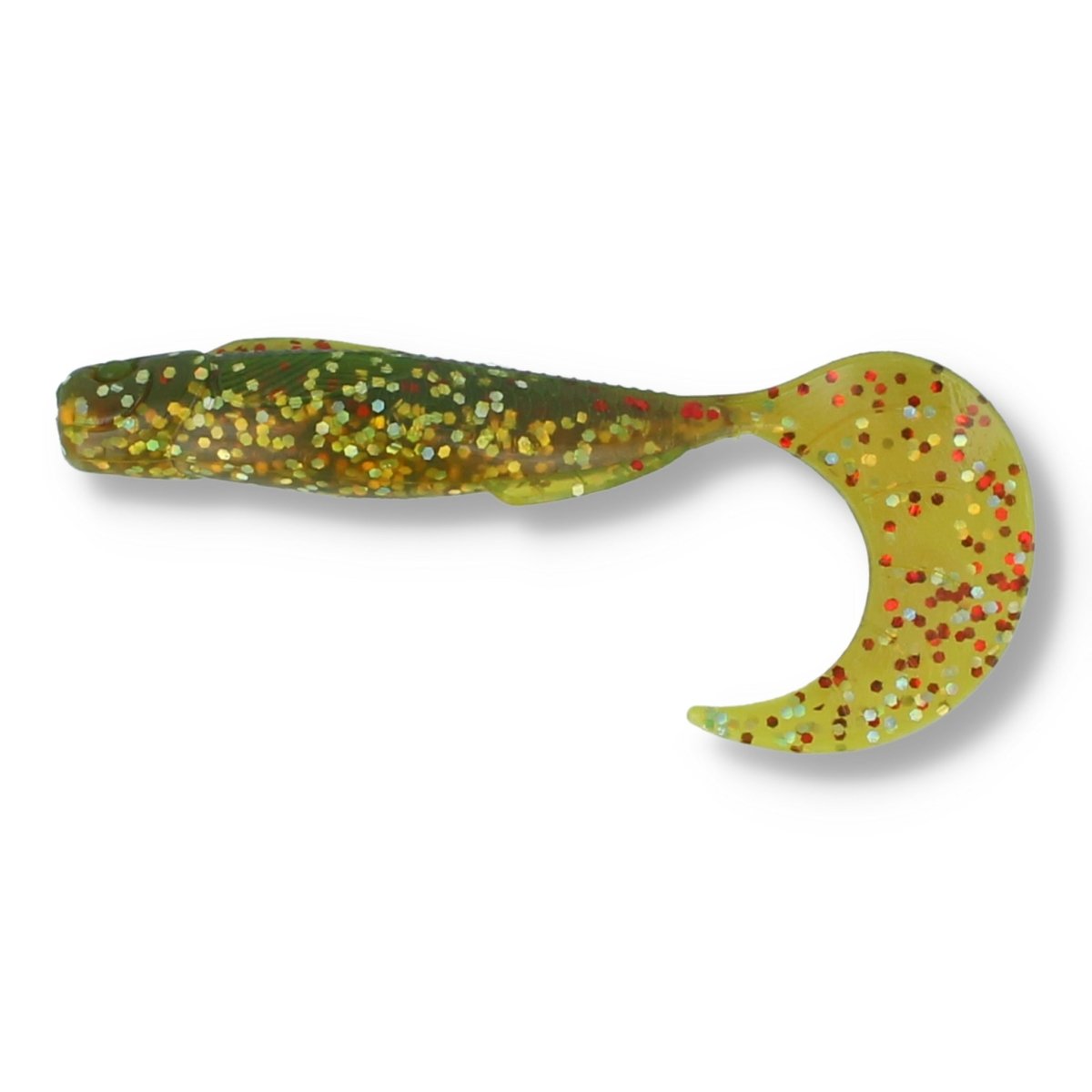 Major Fish K.P Baits Mud Minnow 3,5" Green Motoroil - Kunstköder