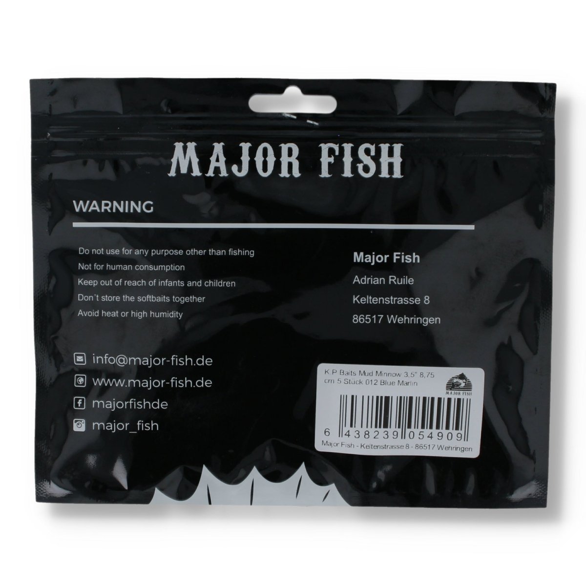 Major Fish K.P Baits Mud Minnow 3,5" Blue Marlin - Kunstköder
