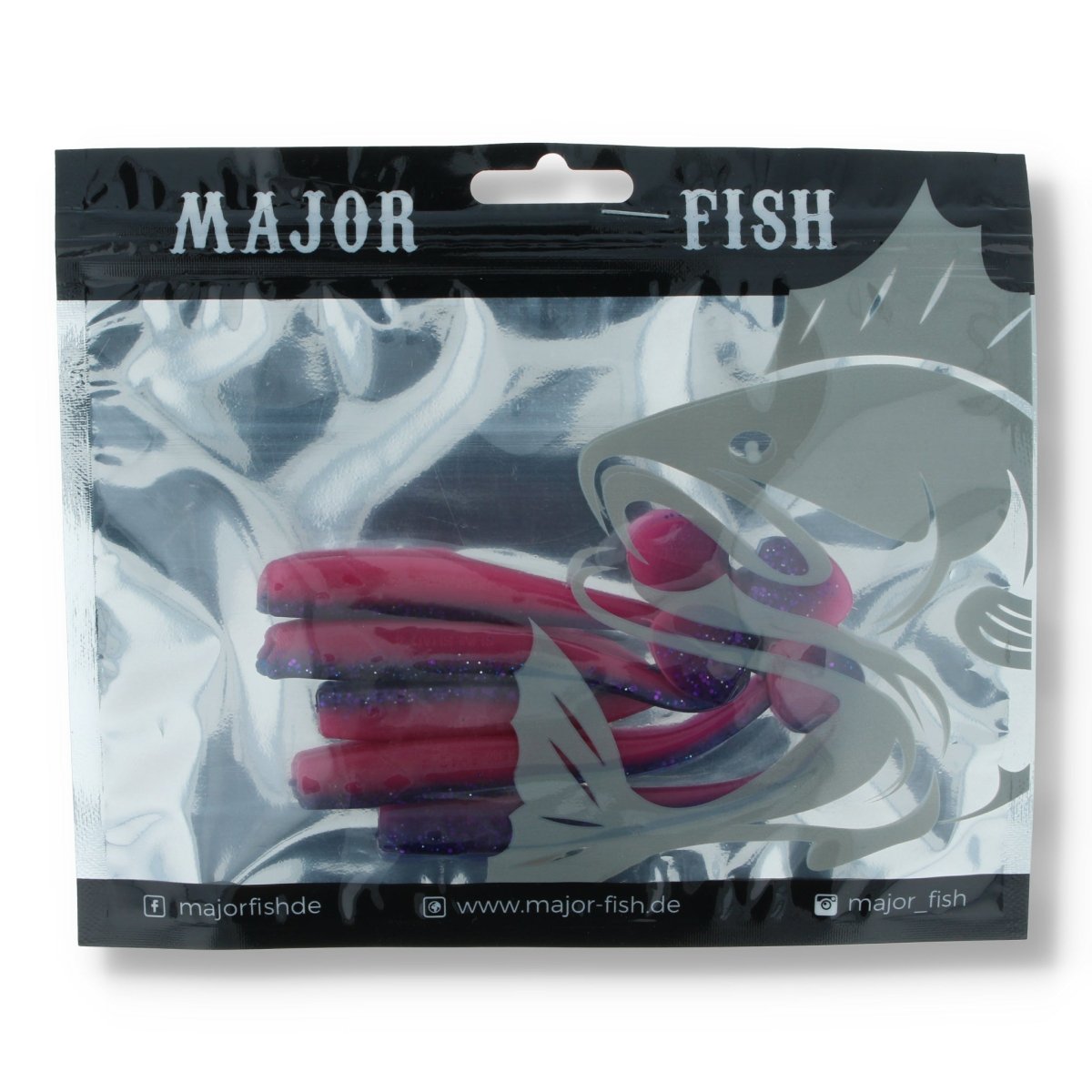 Major Fish K.P Baits Slim Shad Gummifisch 4" Violett Red - Kunstköder