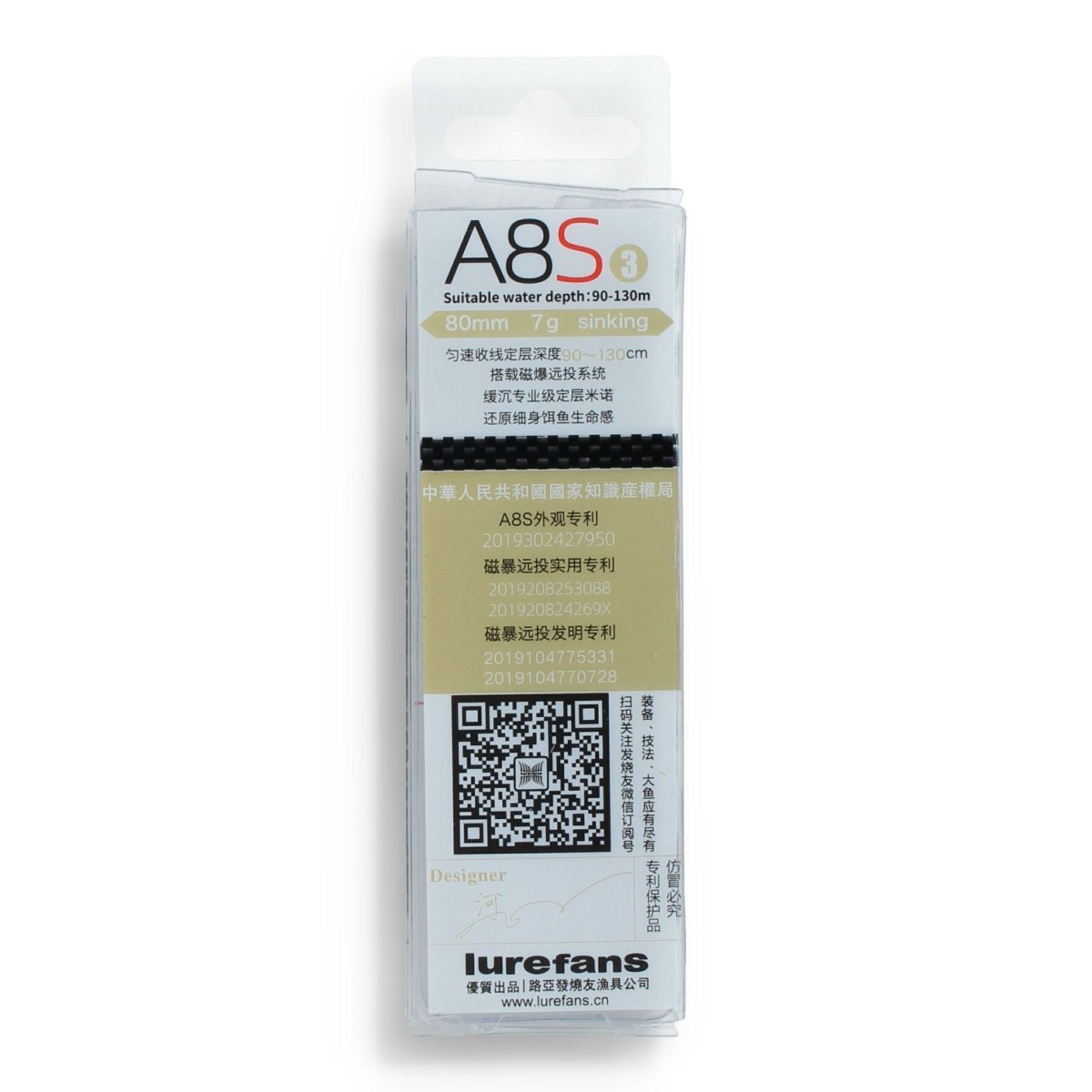 Lurefans A8S Three 3,2" Glitter Ghost Minnow 11 - Kunstköder