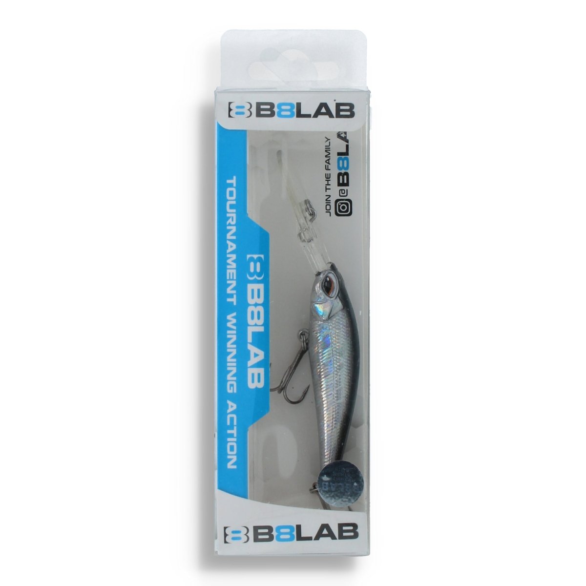 B8Lab Lip Ripp - R 2,2" Gun Metal Shiner - Kunstköder