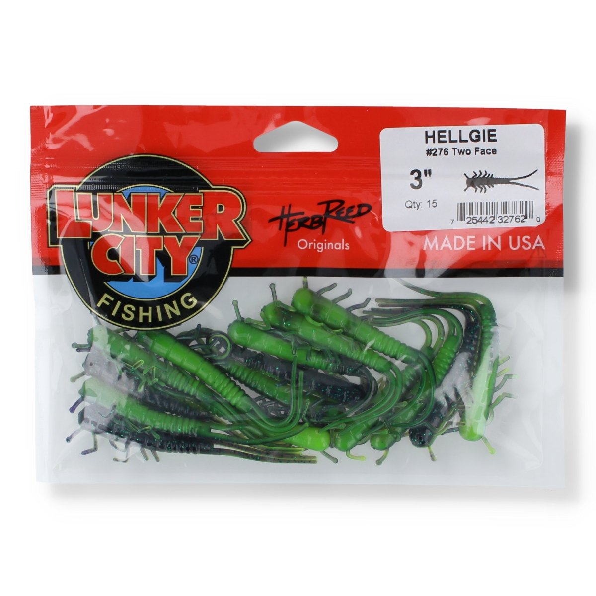 Lunker City HerbReed Hellgie 3" 276 Two Face - Kunstköder