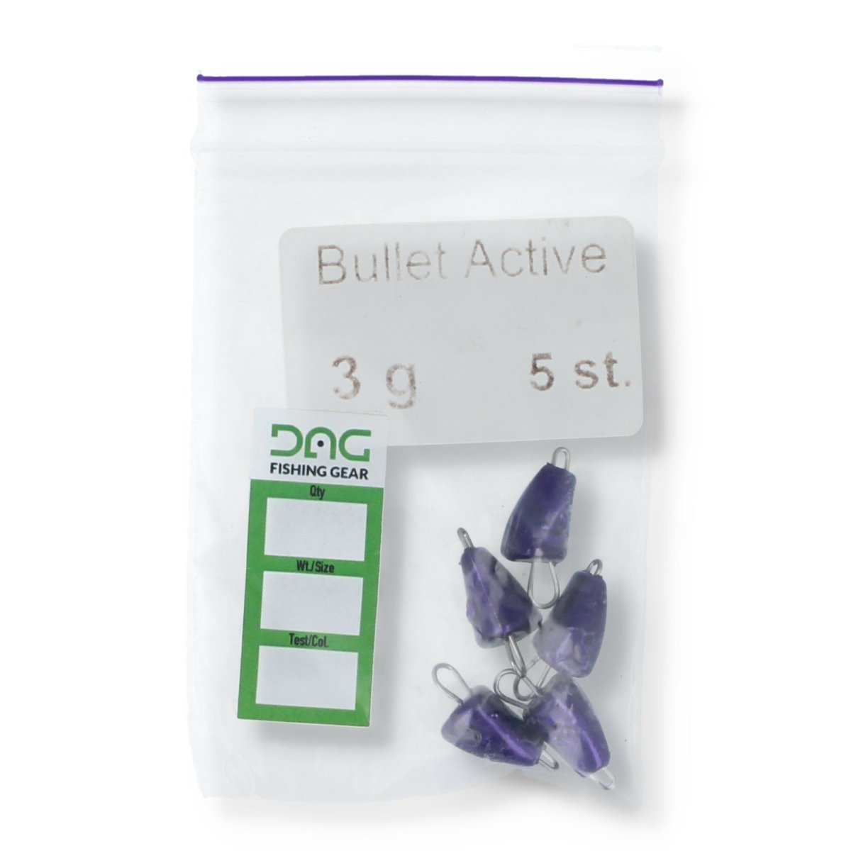 DAG Fishing Gear Cheburaschka Bullet Active 3g Lila 3g - Haken & Zubehör