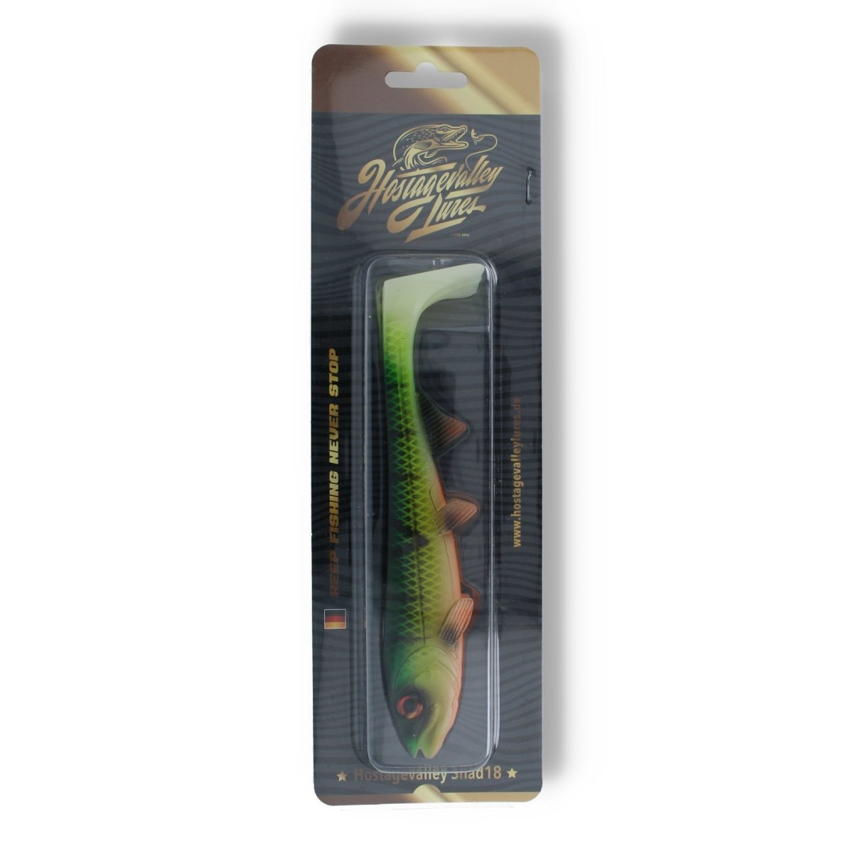 Hostagevalley Lures Shad 7" Bright Firetiger - Kunstköder