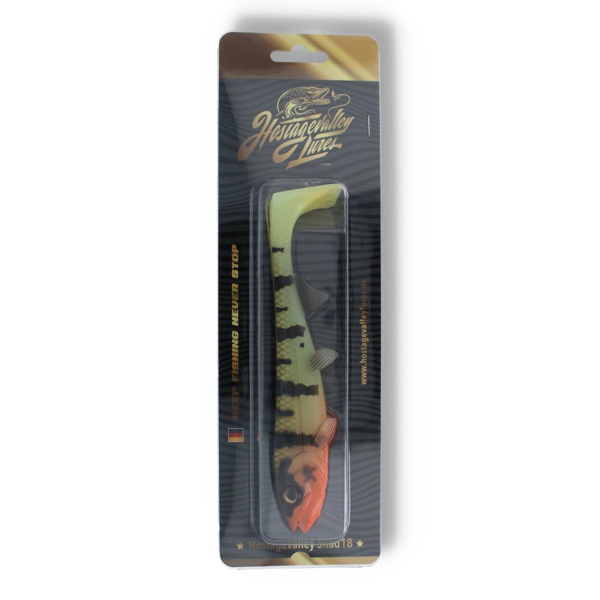 Hostagevalley Lures Shad 7" Red Head Perch - Kunstköder